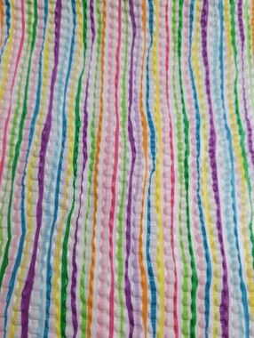 Springs Industries Multicolor Striped Seersucker Fabric 1 Yard (1525)
